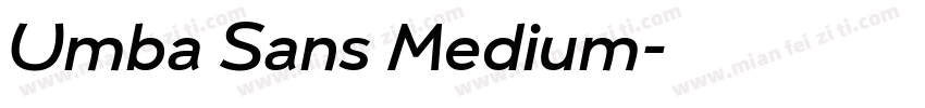 Umba Sans Medium字体转换